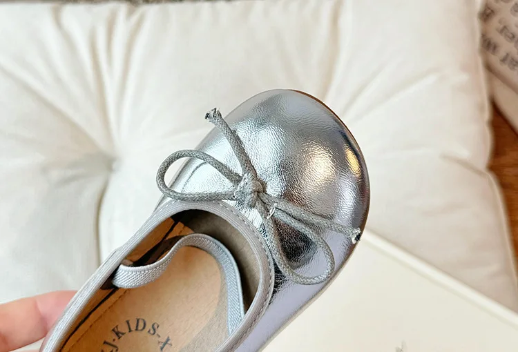 Conyson Children leather shoes 2024 spring summer new girls soft bottom shoes bow baby non-slip fashion princess single shoes