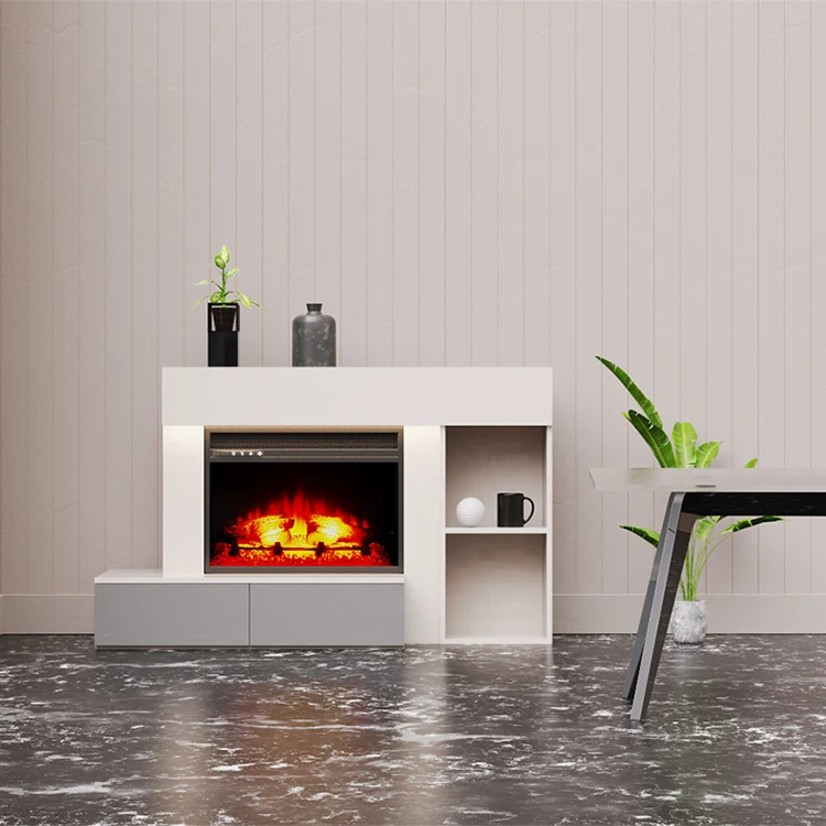 Wholesale Living Room Furniture Electric Fireplace TV Stand Modern Led TV Cabinet Wood TV Table
