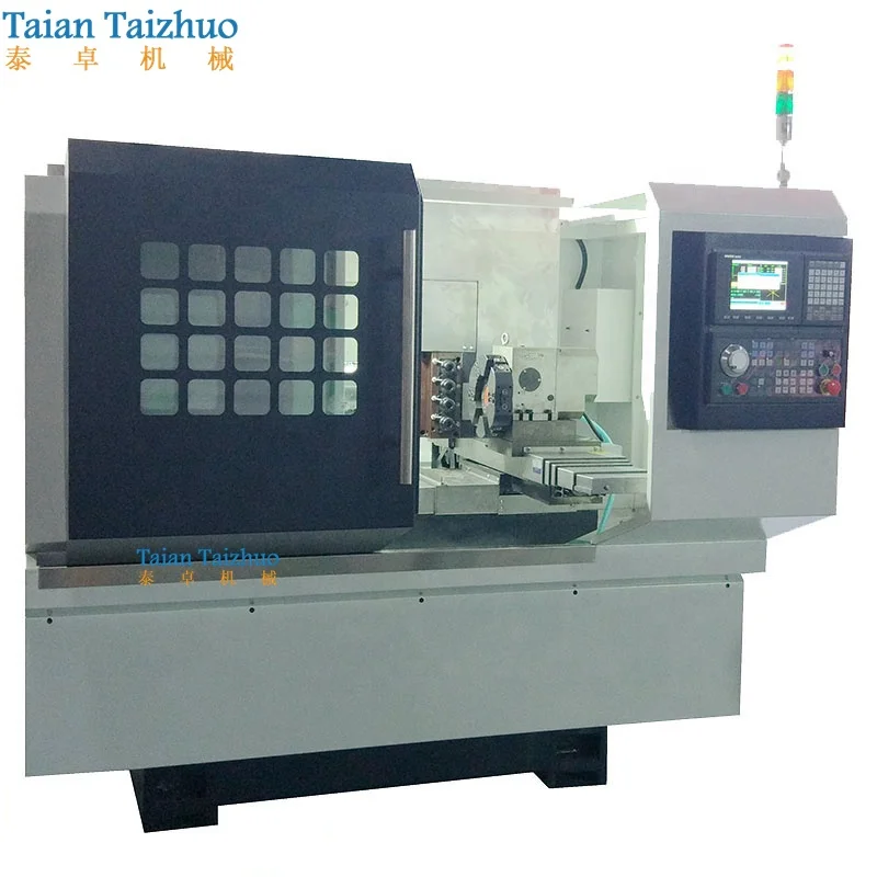 Small Flat Bed CNC Lathe TCK30 CNC Turn Mill Machine