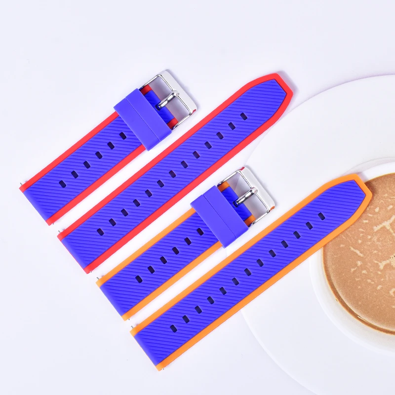 silicone Luxury watch bands straps 20mm 22mm for TAG Heuer samsung galaxy HUAWEI WATCH 4 Pro GT4 fit 3 Omega band