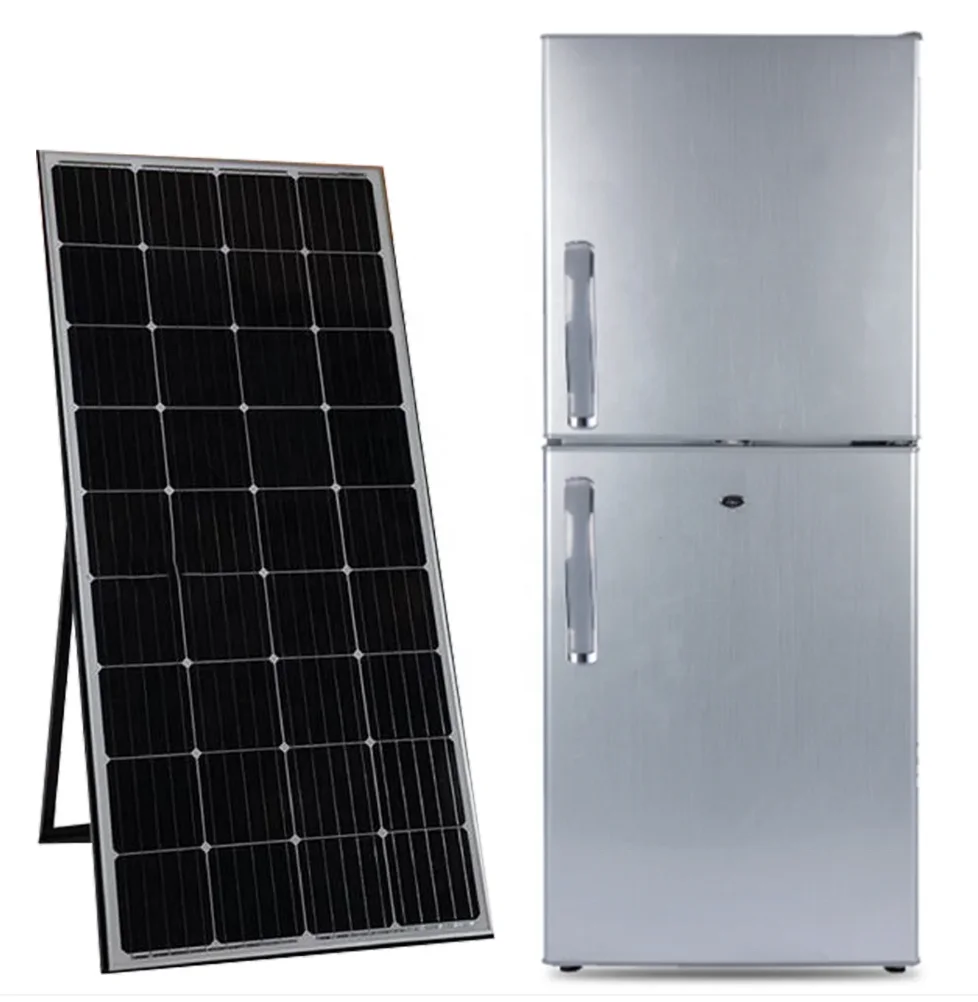 save energy Solar powered portable fridge 12V 24V DC  fridge 198L double door  top freezer refrigerator
