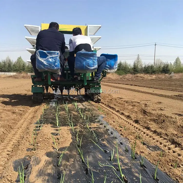 4 rows tractor driven bacco hemp vegetables seedling transplanting machines for farmer