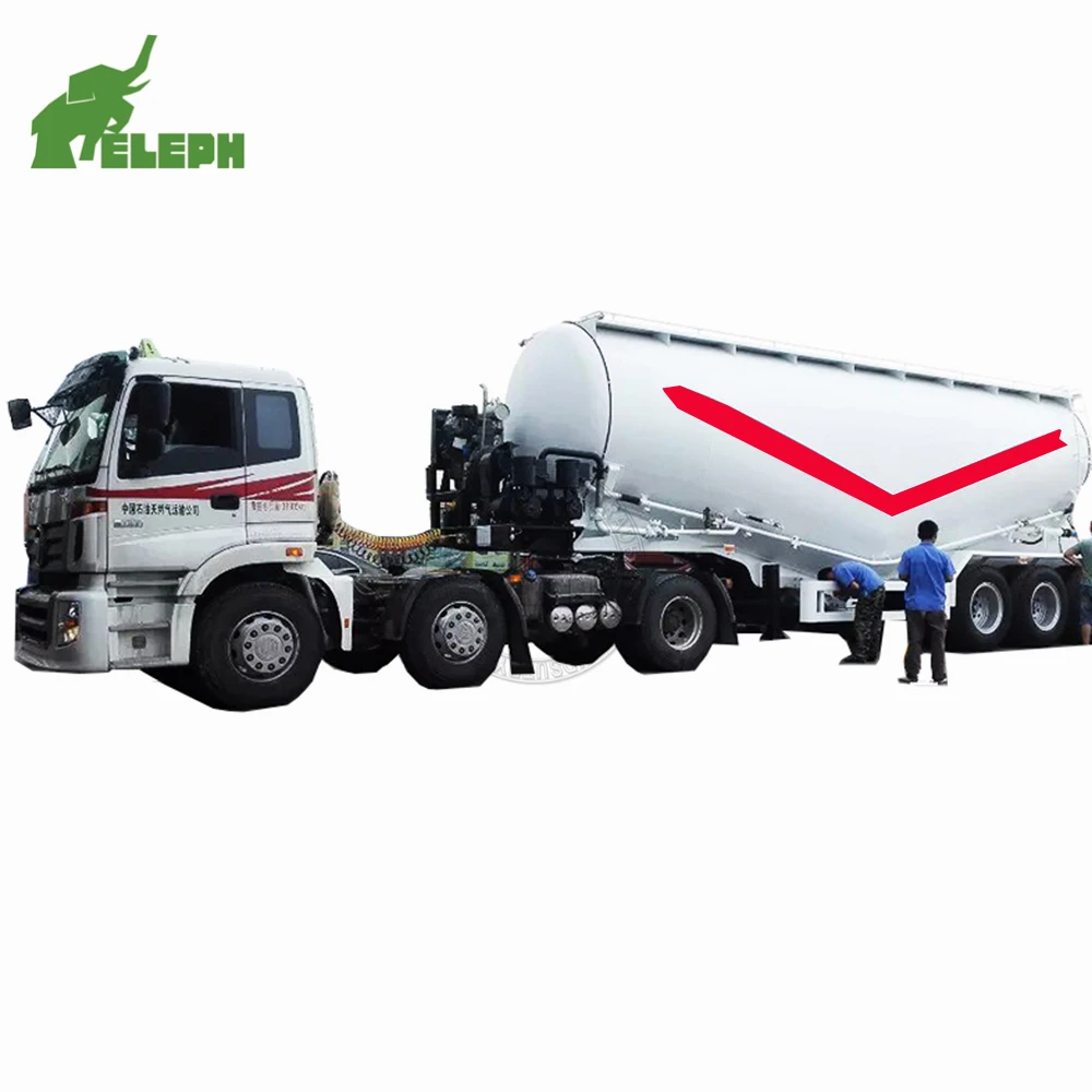 Air Compressor Dry Bulk Cement Tankers Semi Trailer