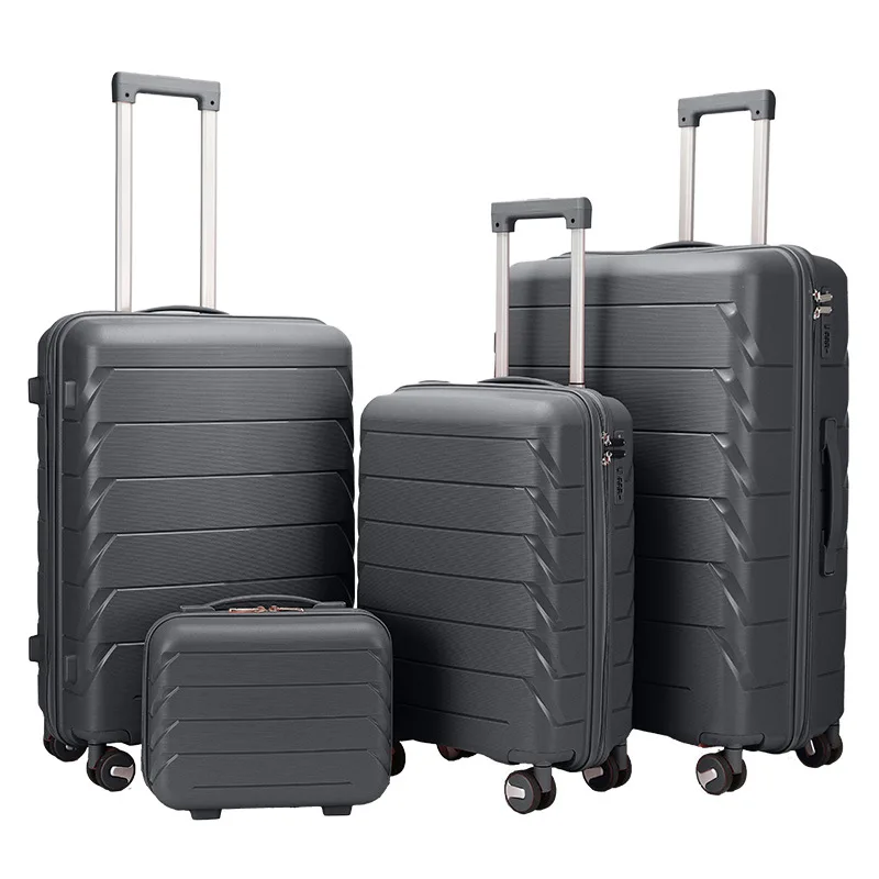 Wholesale three piece set of trolley case password box universal wheel student suitcase zipper travel box