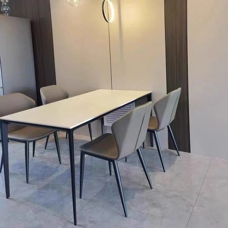 Роскошная мебель для дома, Современная квадратная мебель, стулья и обеденный стол