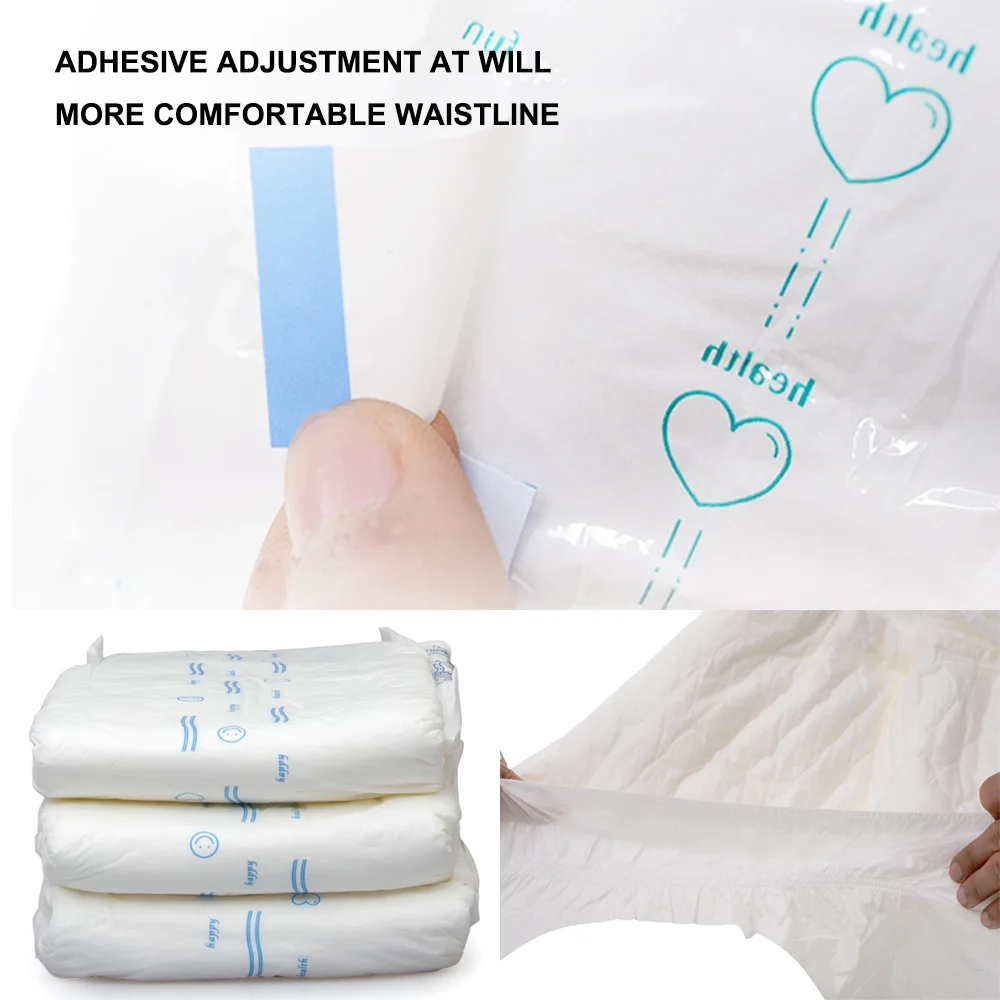 Super Absorbent Adult Diapers Disposable in Bulk Wholesale High Quality Cotton Pe Film Breathable Adult Diapers Free Samples