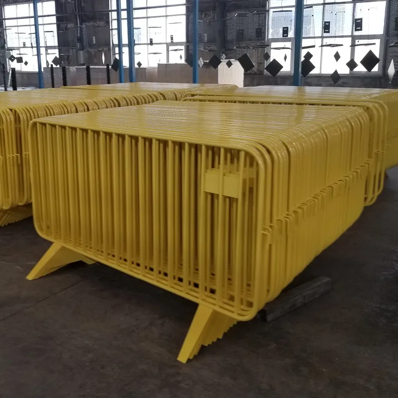 low cost aluminum retractable crowd control bike way barriers road safety temporary fence panel with foot