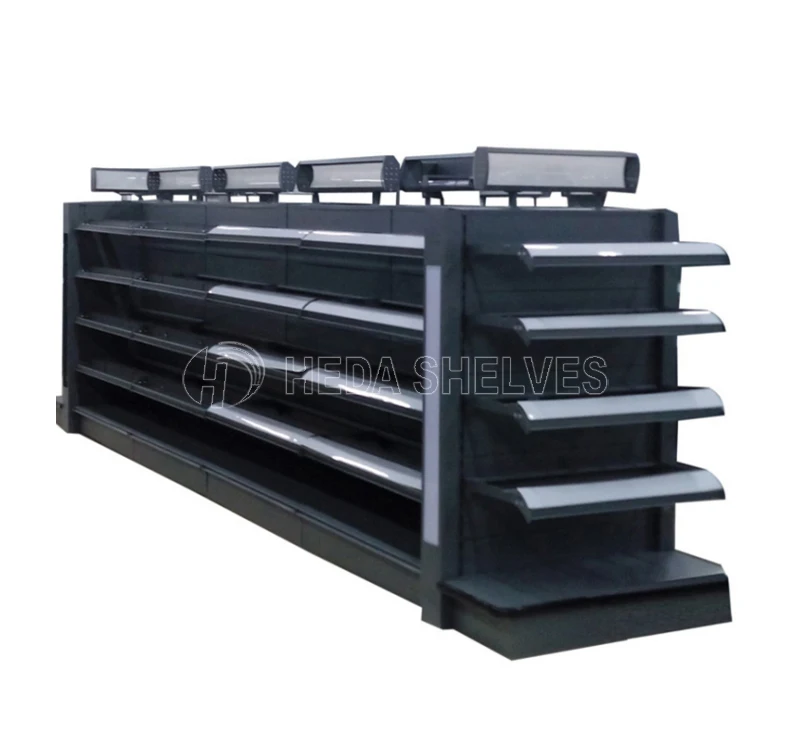 Heavy duty supermarket metallic shelves /Store Display Racks /gondola shelving OEM