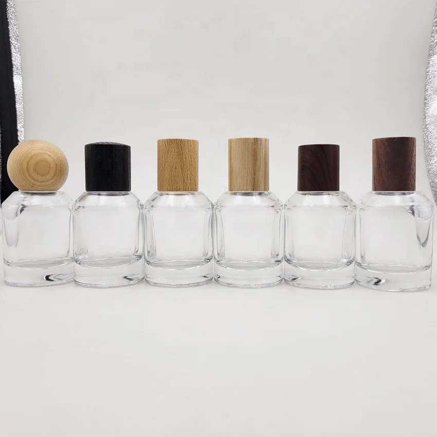 New design Black 30ml Perfume Glass Bottle with Ball-shaped Lid