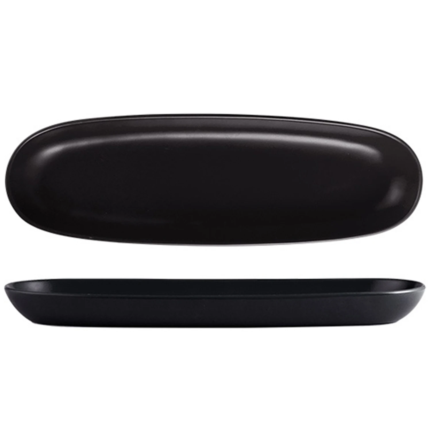 
Ceramics Sushi Plate Color Enamel Glazed Side Plate Matte Frosted Long Plates Under Glazed Dinnerware AWS110046 