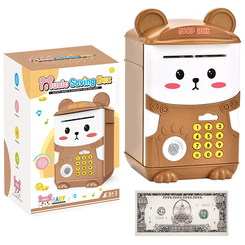 Hot selling Money Box Electric ATM Password Money Coin Plastic animal shape Children Toy digital Piggy Bank money bank