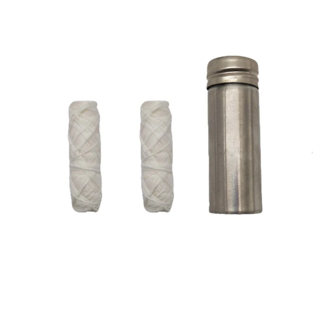 100 Meters Grand Degradable Silver Stainless Steel Bottle-Packed Bamboo Charcoal Dental Floss with Two Spare Cores