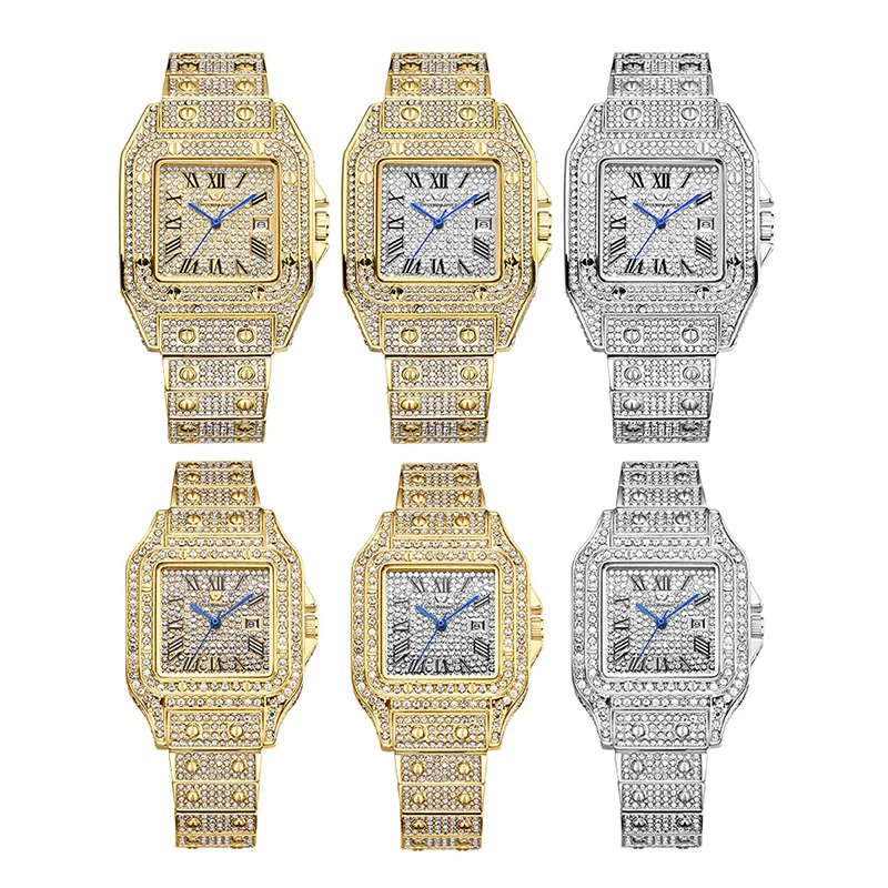 Роскошные мужские часы VVS Ice Out Moissanite с бриллиантами от производителя большим брендом Стоимость