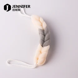 Wholesale price eco friendly long shaped mesh material pink loofah bath sponge