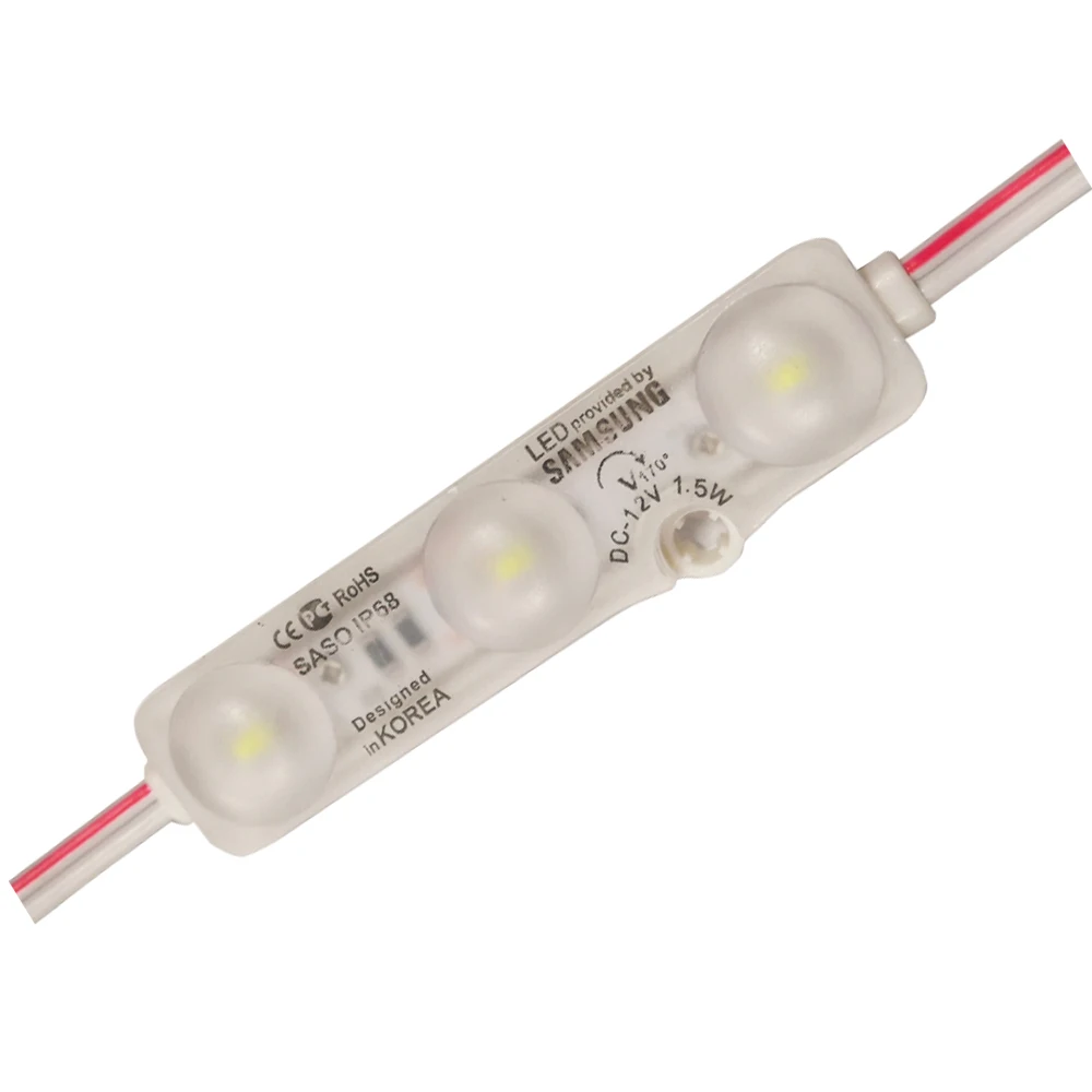 3 years warranty 12v 1.5W 135-150lm Samsung 5730 3 led module for lightbox