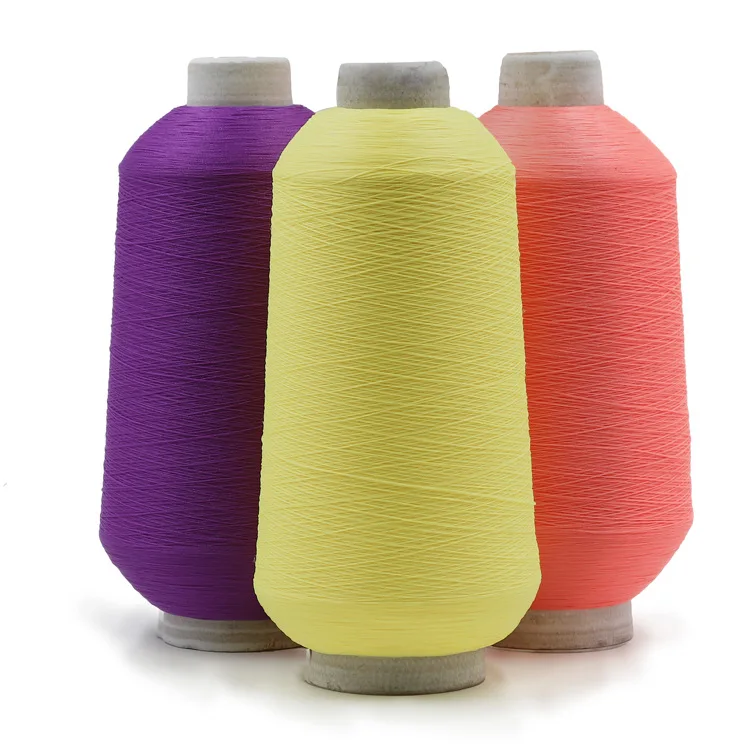 Hot selling multi-colors 75D/36F/2 100% polyester imitation nylon yarn for socks