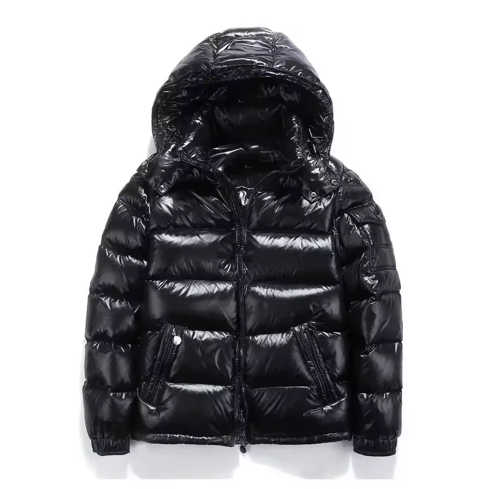 Customized High Quality New Black Bubble Windproof Waterproof Winter Puffer Jacket   Down Jacket For Man