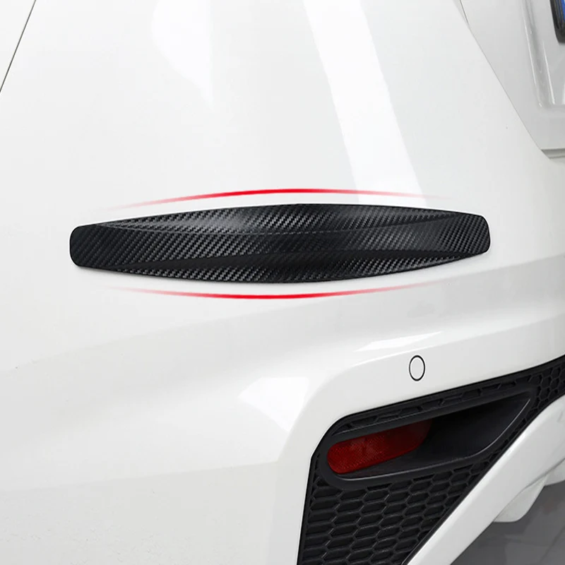 2 pcs per set black white red anti-scratch soft PVC car front rear corner bumper protective strip guard anti collision protector