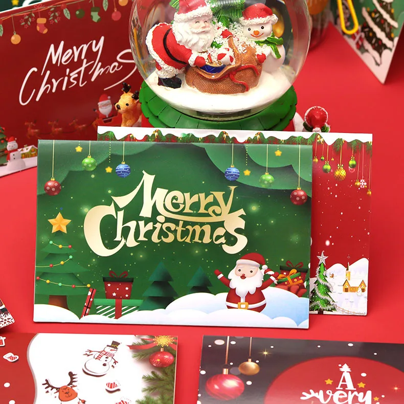 2024 Thick paper greeting card for Christmas, modern luxury basic christmas card with multiple design