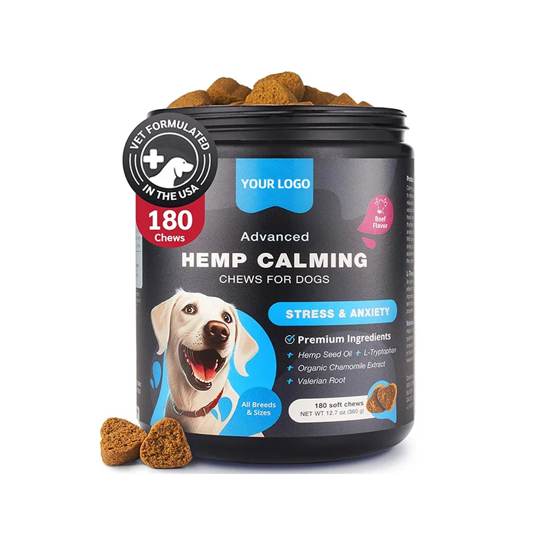 Anti Anxiety Pain Stress Sleep Arthritis Seizures Relief Hemp Pet Hip Joint Health Calming Treats Organic Dog Hemp Oil Products