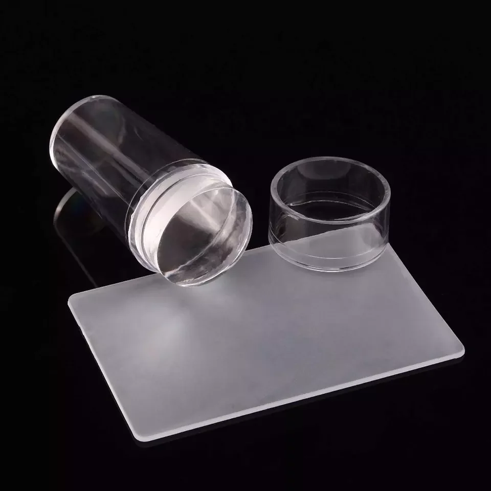 High Quality Transparent Nail Stamper Silicone Stamping Tools New  Nail Art Stamper Kit