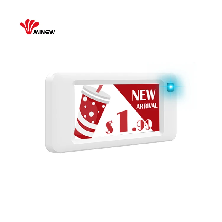 Minew supermarket 2.13 inch ESL Electronic Shelf Label Digital Price Tag E-ink display with BLE 5.0 esl tag