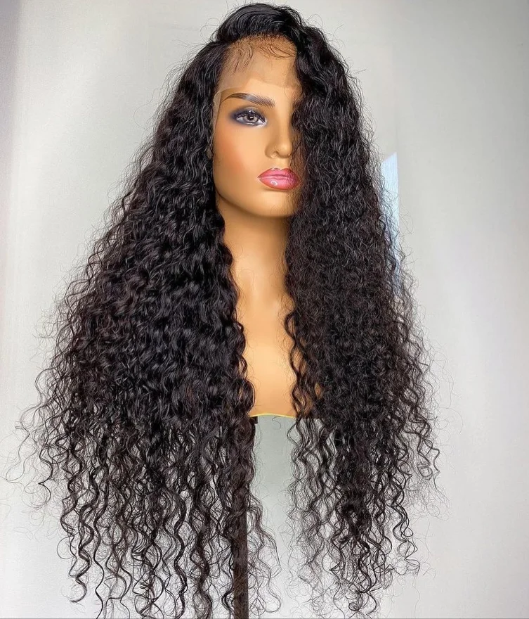 150% 180% плотность парик из человеческих волос без клея натуральных необработанных для черных женщин