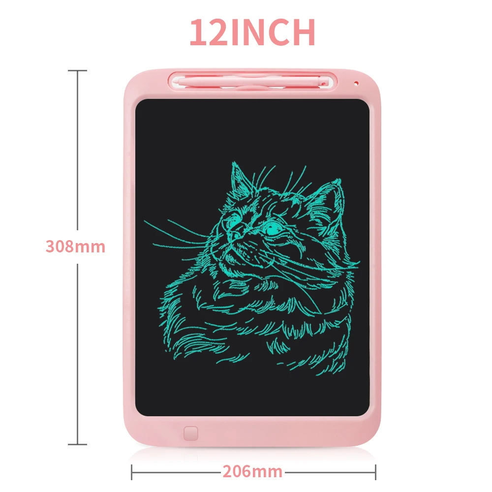 2023  hot sale 12 Inch high writing brightness drawing pad Fine handwriting with silicone frame for memory memo and study