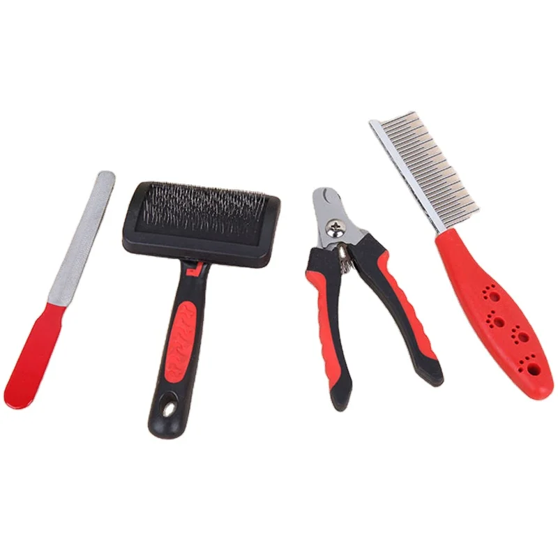 Nail Grinder 4 In 1 Oet Cleaning Grooming Products Kit Pet Hair Remover Dog Nail Scissor Cleaning Tools Set