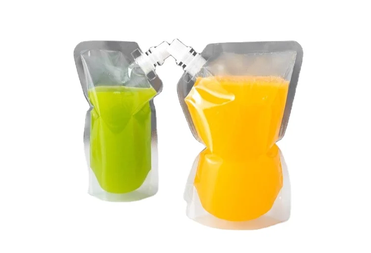 High food grade Custom printing or transparent plastic liquid beverage cold drink spout pouch packaging bag beverage pouch