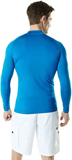 Оптовая продажа на заказ логотип мужская быстросохнущая высокая горловина рубашки с коротким рукавом воды серфинга плавательные рубашки, купальный костюм с защитой от ультрафиолета 50 +, защита от ультрафиолета, с длинным рукавом сыпь гвардии