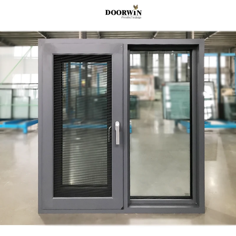 Doorwin высококачественное серое алюминиевое окно для дома створчатое выдвижное