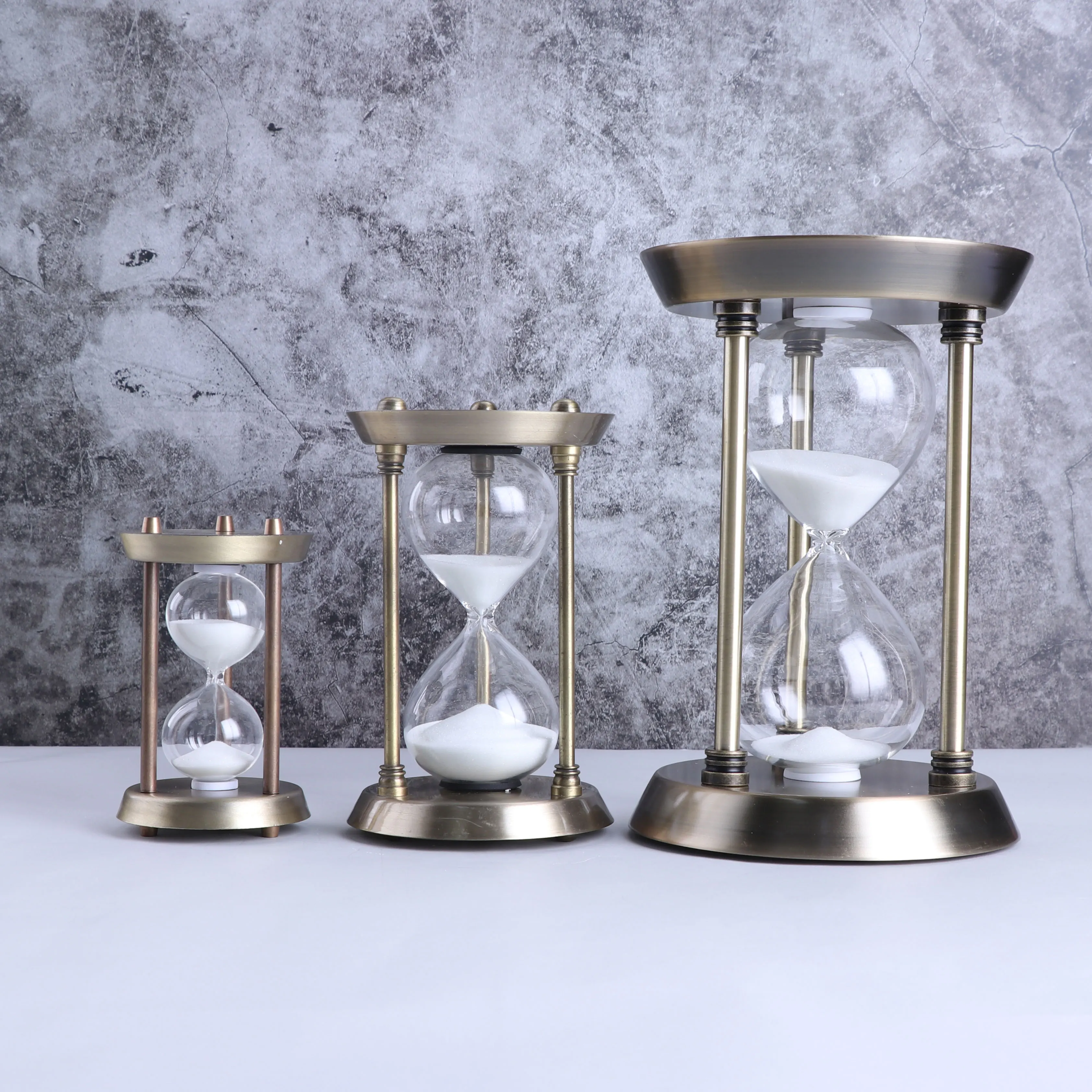 10/30 minute metal vintage decoration sand timer brass hourglass