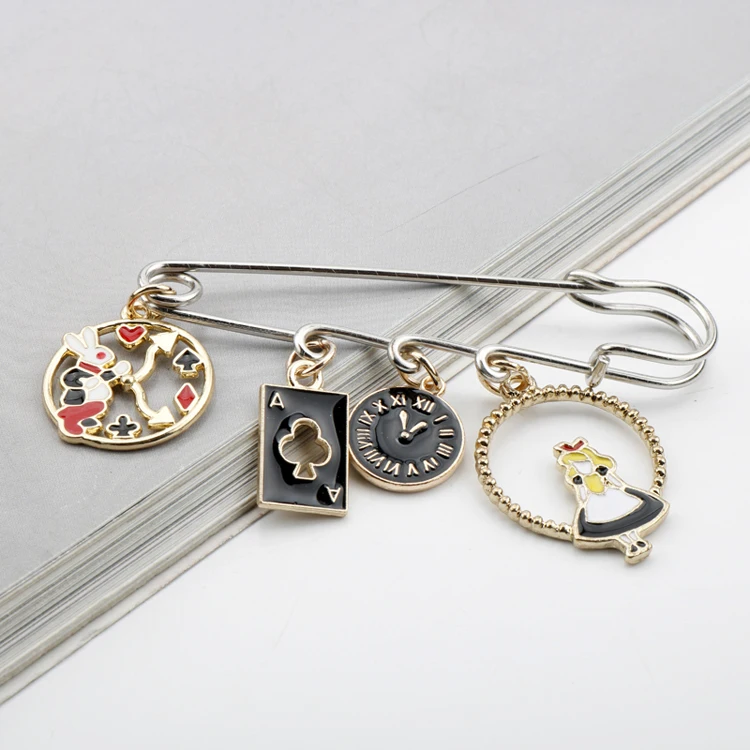 Модная Милая брошь с героями мультфильмов «Алиса» для женщин и девушек украшение