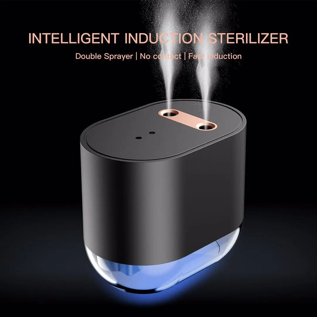  2021Newest design Double Hole Automatic Alcohol Dispenser Touchless Hand Sanitizer 100ml/7.2ozc alcohol