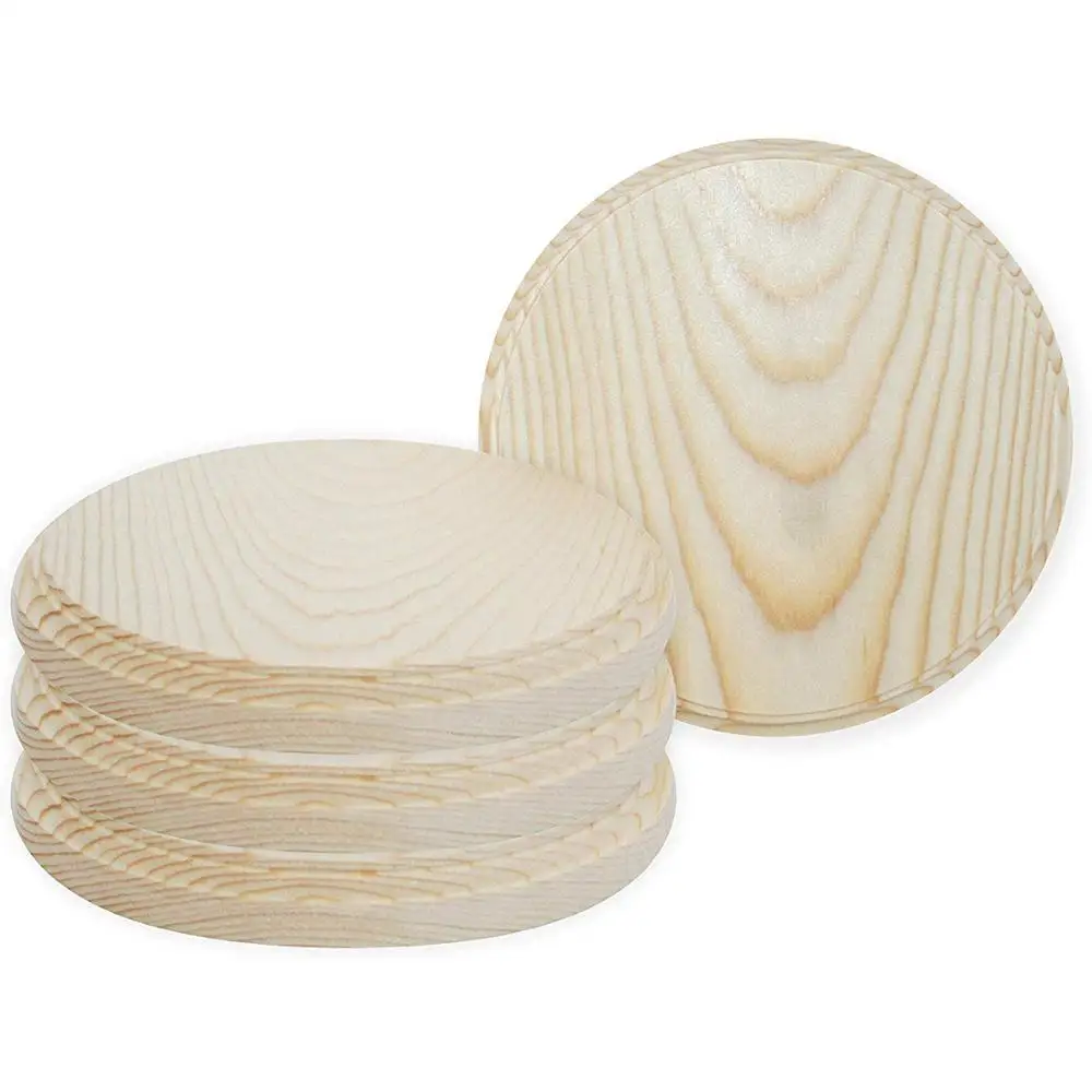 Необработанная деревянная зубчатая доска, круглая основа для проектов ручной работы