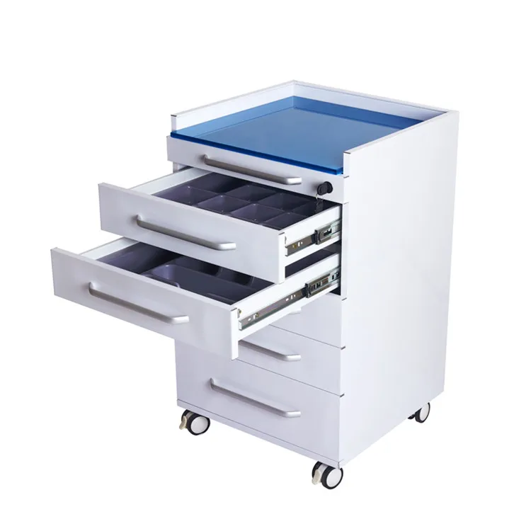 Stainless steel Dental Trolley Cabinet Customizable mobile dental cabinet with drawers