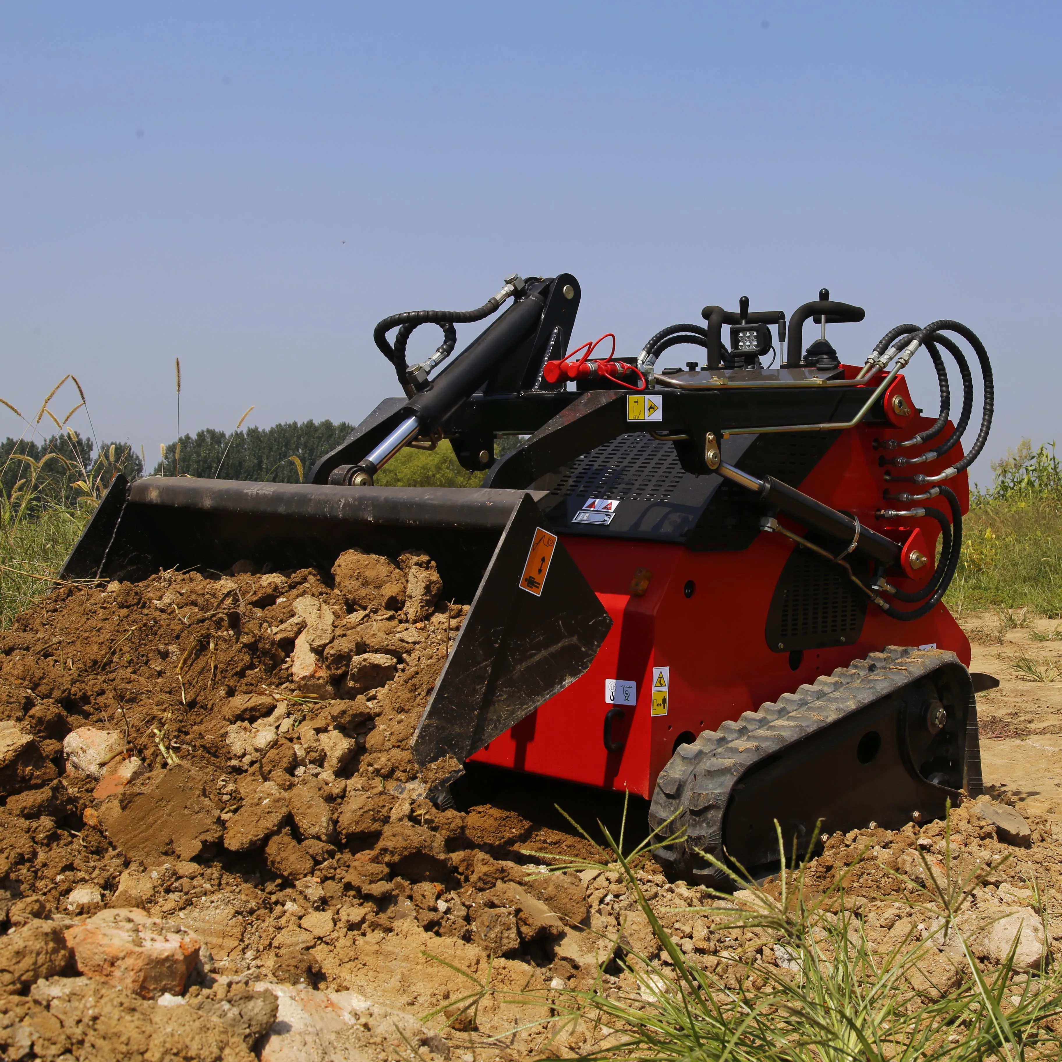 Epa CE Mini skid steer solid rubber tires 33x12 small skid steer loader
