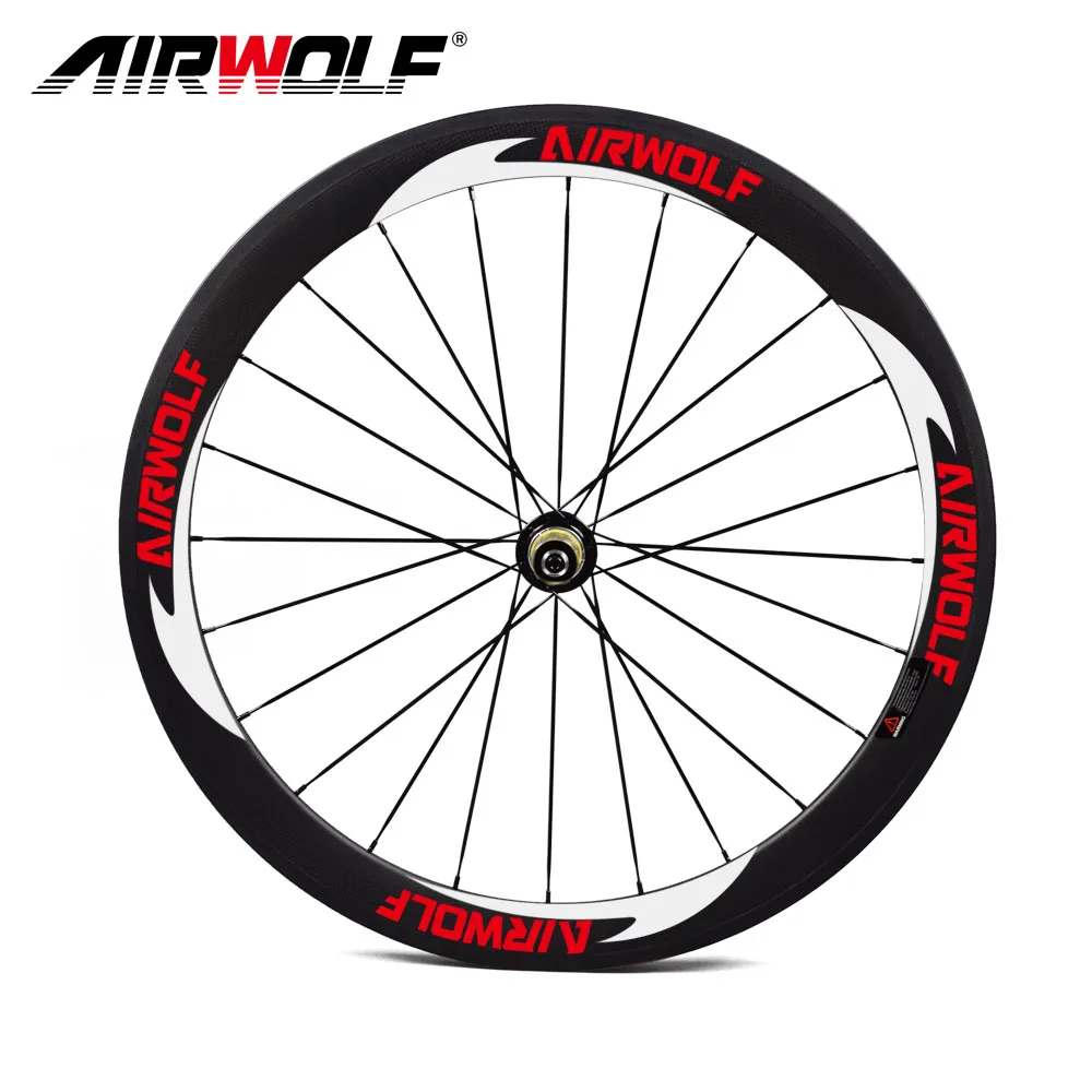 Airwolf Лидер продаж карбоновые велосипедные колеса 3K дорожные 38/50/60/88 с ободком высотой Колеса