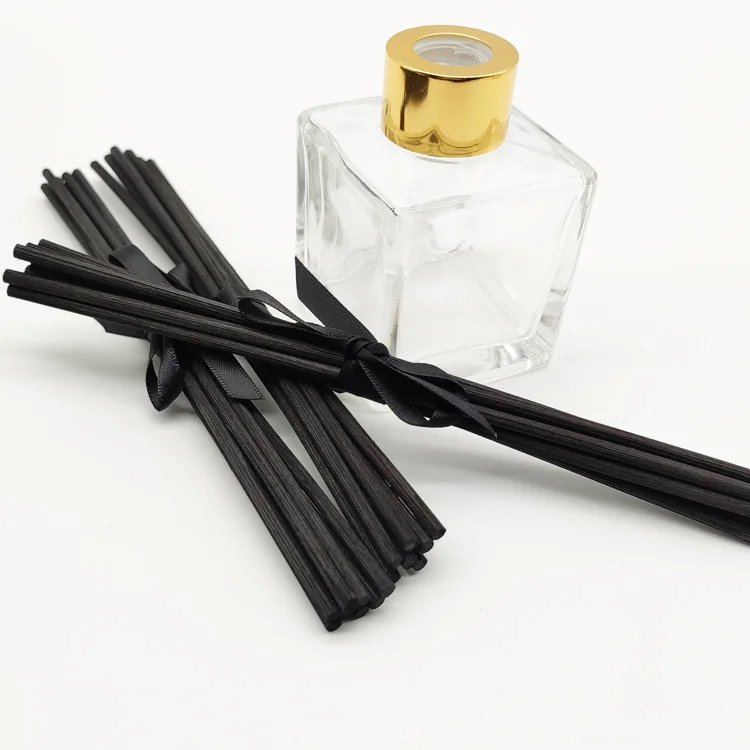 Custom Size Black Wood Rattan Stick Reed Diffuser Sticks Aroma Natural Black Diffuser Reeds