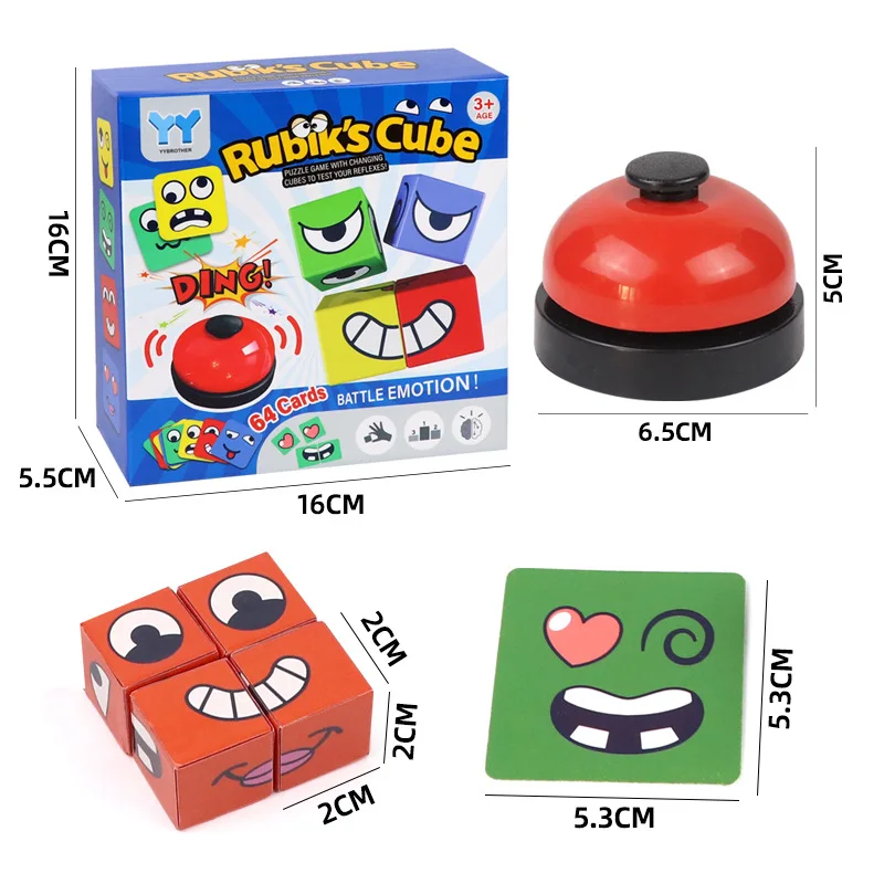 Changing face cube board game children puzzle thinking logic observation concentration training parent-child battle toy