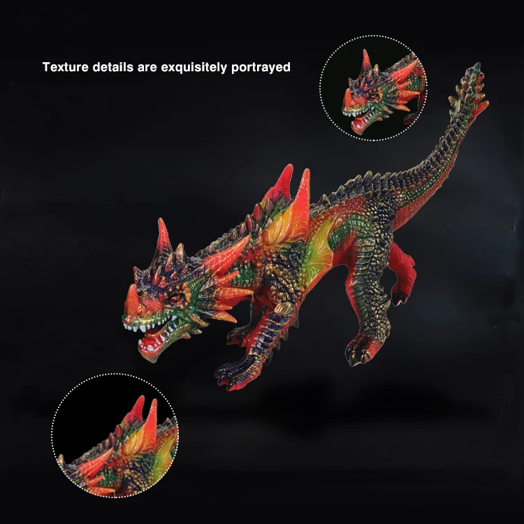 Hot-selling soft glue animal model realistic dinosaur ornaments PVC stuffed dinosaur toys