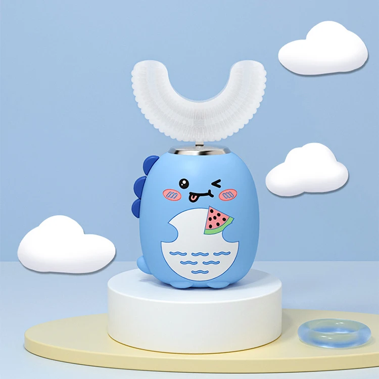 New Product Rechargeable High Quality Safty Food Grade Silicone Sonic Vibration 360 Smart Kid Electric Toothbrush