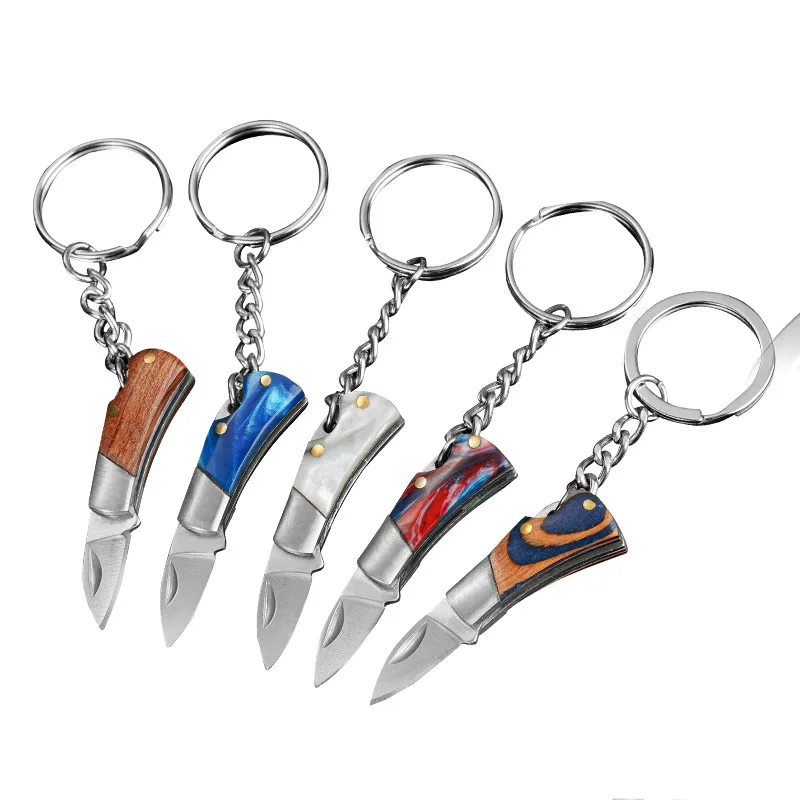Folding Knife EDC Outdoor Unpacking Pocket Knife Cutter Keychain Pendant Keyring Knives