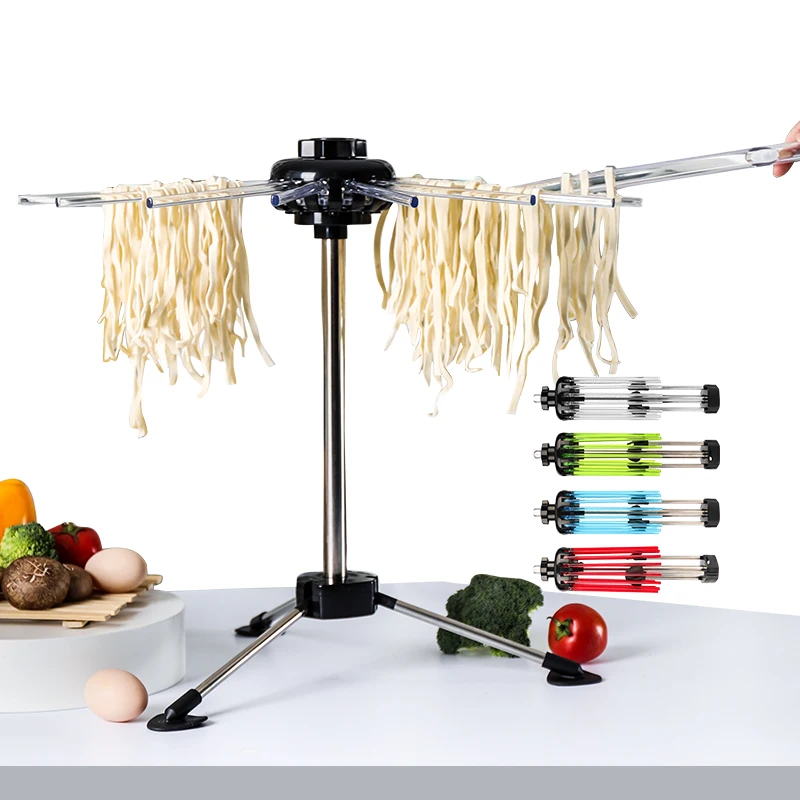 
Factory Wholesale Kitchen Item Unique Plastic Noodle Or Pasta Drying rack with 16 Foldable Bars 