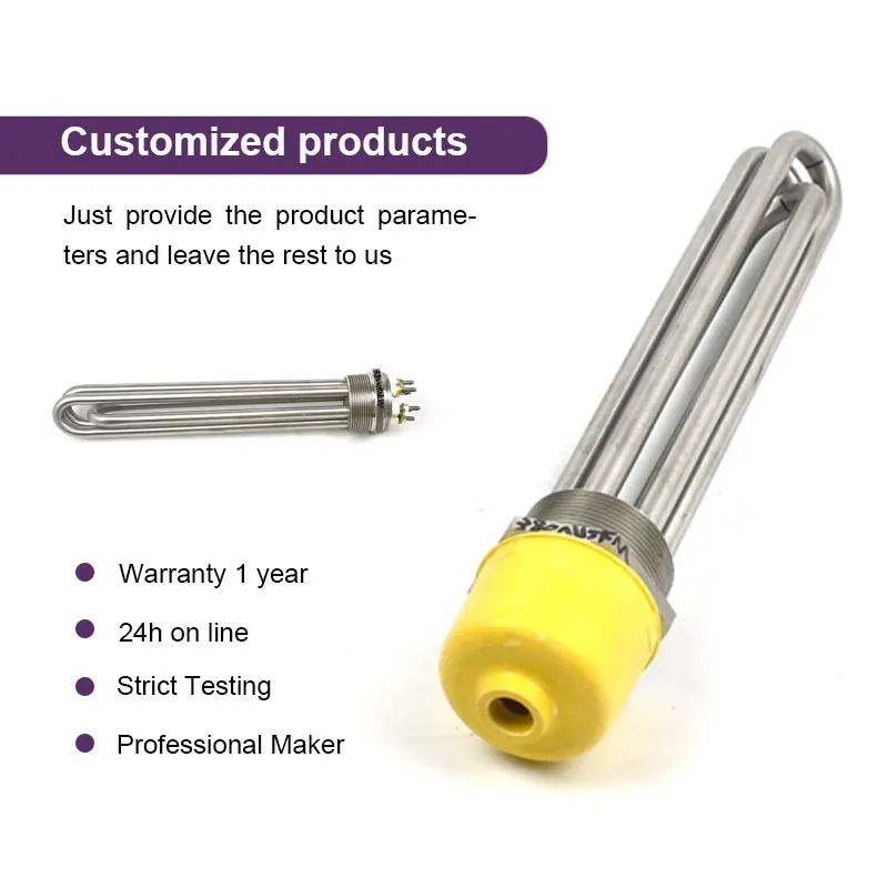 BRIGHT 12V 220V 6000W 30KW China Wholesale Spiral Coil Water Electric Instant Tubular Heaters Industrial Heating Elements