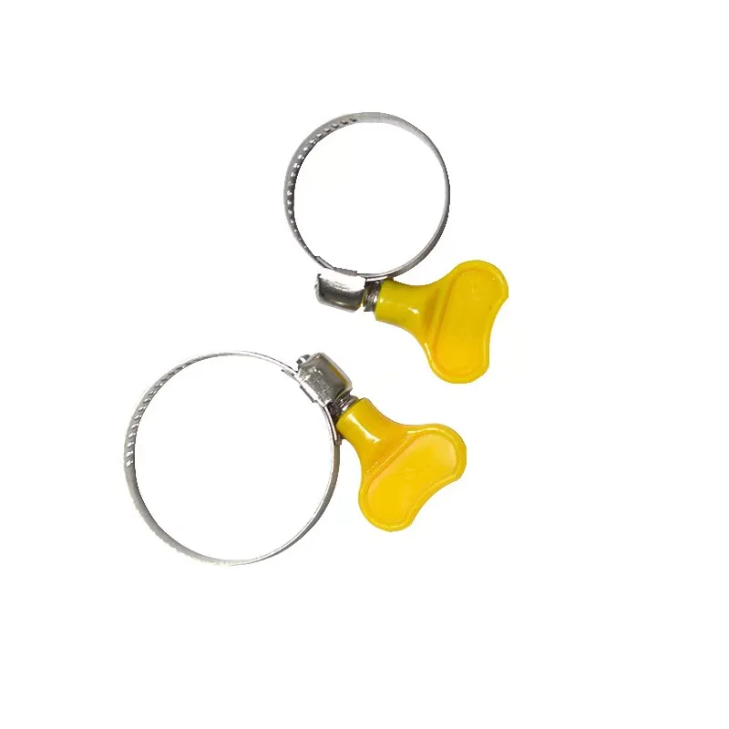 Оптовая продажа с фабрики, маленький американский зажим для шланга с пластиковой ручкой из нержавеющей стали, зажим для крепления водопроводной трубы, зажим для трубы, газ