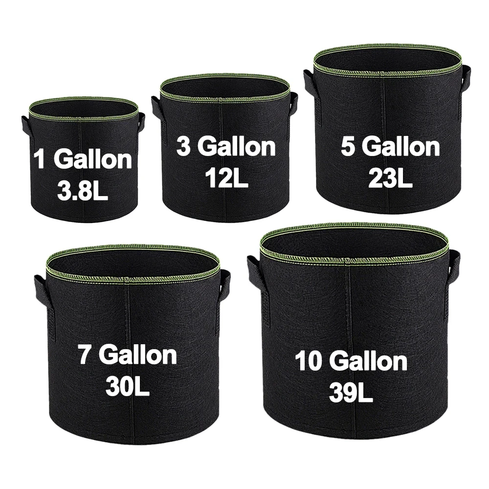 Custom Non Woven Plant Fabric Pots 1/2/3/5/10/15 100 Gallon Garden Vegetable Non Woven Grow Bags For Plants With Handles