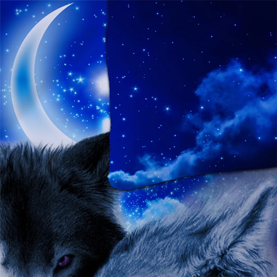 3D Duvet Quilt Cover Set Wolf Animal Print Bedding Set Single Double Twin Full Queen King Size Bed Linen For Children Kid Adults