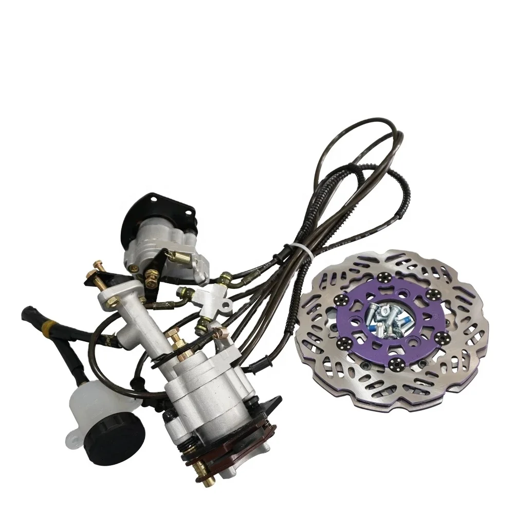 QS 03 Master Cylinder Hydraulic Caliper 1 tow 2 Disc Brake by foot or by hand for E-tricycle Electric Car Vechlie